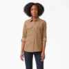 Chemise de travail à manches longues et pattes de réglage pour femme