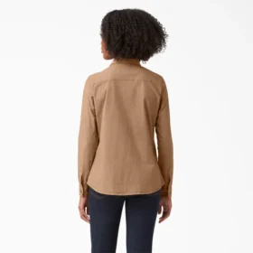Chemise de travail à manches longues et pattes de réglage pour femme