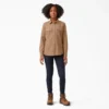Chemise de travail à manches longues et pattes de réglage pour femme