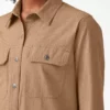 Chemise de travail à manches longues et pattes de réglage pour femme