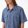 Chemise de travail rayée à l’aspect usé Chemise de travail rayée à l’aspect usé