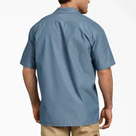 Chemise en chambray à manches courtes et coupe décontractée