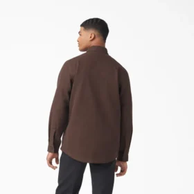 Chemise en coton duck à manches longues doublée de flanelle