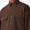 Chemise en coton duck à manches longues doublée de flanelle Chemise en coton duck à manches longues doublée de flanelle