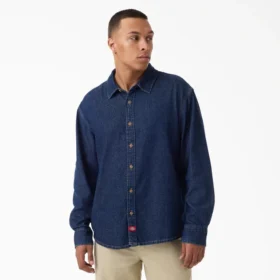 Chemise en denim légère à manches longues