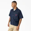 Chemise en denim à manches courtes et boutons Chemise en denim à manches courtes et boutons