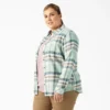 Chemise en flanelle à carreaux à manches longues pour femmes grandes tailles Chemise en flanelle à carreaux à manches longues pour femmes grandes tailles