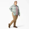 Chemise en flanelle à carreaux à manches longues pour femmes grandes tailles Chemise en flanelle à carreaux à manches longues pour femmes grandes tailles