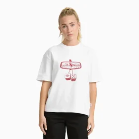 Chemise graphique à manches courtes Polk pour femme