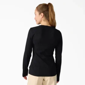 Chemise Henley à col rond pour femme