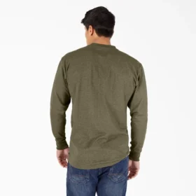 Chemise Henley à manches longues épais chiné