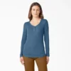 Chemise Henley à manches longues pour femme