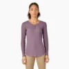 Chemise Henley à manches longues pour femme
