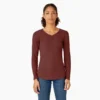Chemise Henley à manches longues pour femme