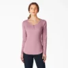 Chemise Henley à manches longues pour femme
