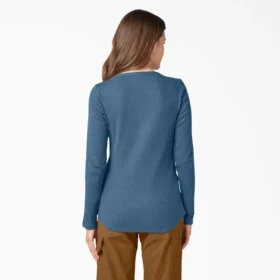 Chemise Henley à manches longues pour femme