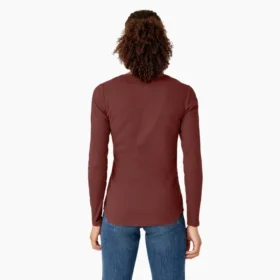 Chemise Henley à manches longues pour femme