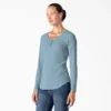 Chemise Henley à manches longues pour femme