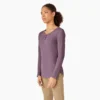 Chemise Henley à manches longues pour femme