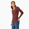 Chemise Henley à manches longues pour femme