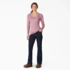 Chemise Henley à manches longues pour femme