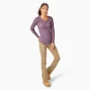 Chemise Henley à manches longues pour femme