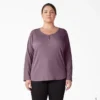 Chemise Henley à manches longues pour femmes grandes tailles