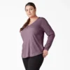 Chemise Henley à manches longues pour femmes grandes tailles