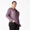 Chemise Henley à manches longues pour femmes grandes tailles