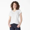 Chemise à manches courtes et col en V pour femme Chemise à manches courtes et col en V pour femme