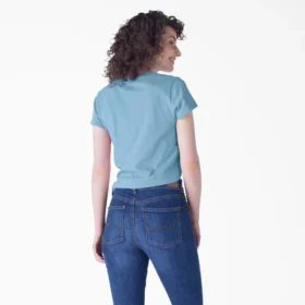 Chemise à manches courtes et col en V pour femme