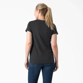 Chemise à manches courtes et col en V pour femme