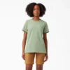 Chemise à manches courtes et poche pour femme