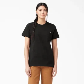 Chemise à manches courtes et poche pour femme