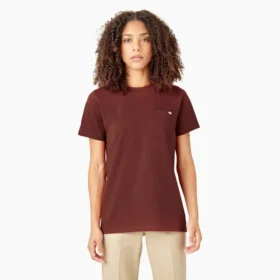 Chemise à manches courtes et poche pour femme