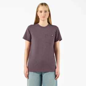 Chemise à manches courtes et poche pour femme