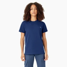Chemise à manches courtes et poche pour femme