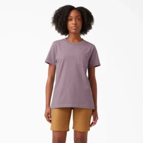 Chemise à manches courtes et poche pour femme