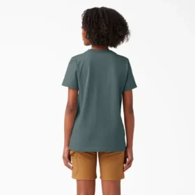 Chemise à manches courtes et poche pour femme
