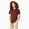 Chemise à manches courtes et poche pour femme