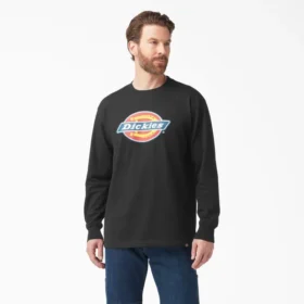 Chemise à manches longues avec logo graphique tricolore