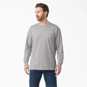 Chemise à manches longues avec poche et logo imprimé