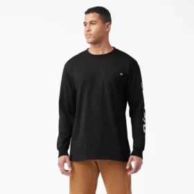 Chemise à manches longues avec poche et logo imprimé