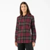 Chemise à manches longues en flanelle à carreaux pour femme Chemise à manches longues en flanelle à carreaux pour femme
