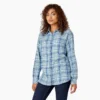 Chemise à manches longues en flanelle à carreaux pour femme Chemise à manches longues en flanelle à carreaux pour femme