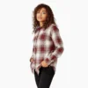 Chemise à manches longues en flanelle à carreaux pour femme Chemise à manches longues en flanelle à carreaux pour femme