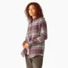 Chemise à manches longues en flanelle à carreaux pour femme Chemise à manches longues en flanelle à carreaux pour femme
