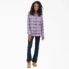 Chemise à manches longues en flanelle à carreaux pour femme Chemise à manches longues en flanelle à carreaux pour femme