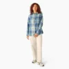 Chemise à manches longues en flanelle à carreaux pour femme Chemise à manches longues en flanelle à carreaux pour femme