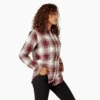 Chemise à manches longues en flanelle à carreaux pour femme Chemise à manches longues en flanelle à carreaux pour femme